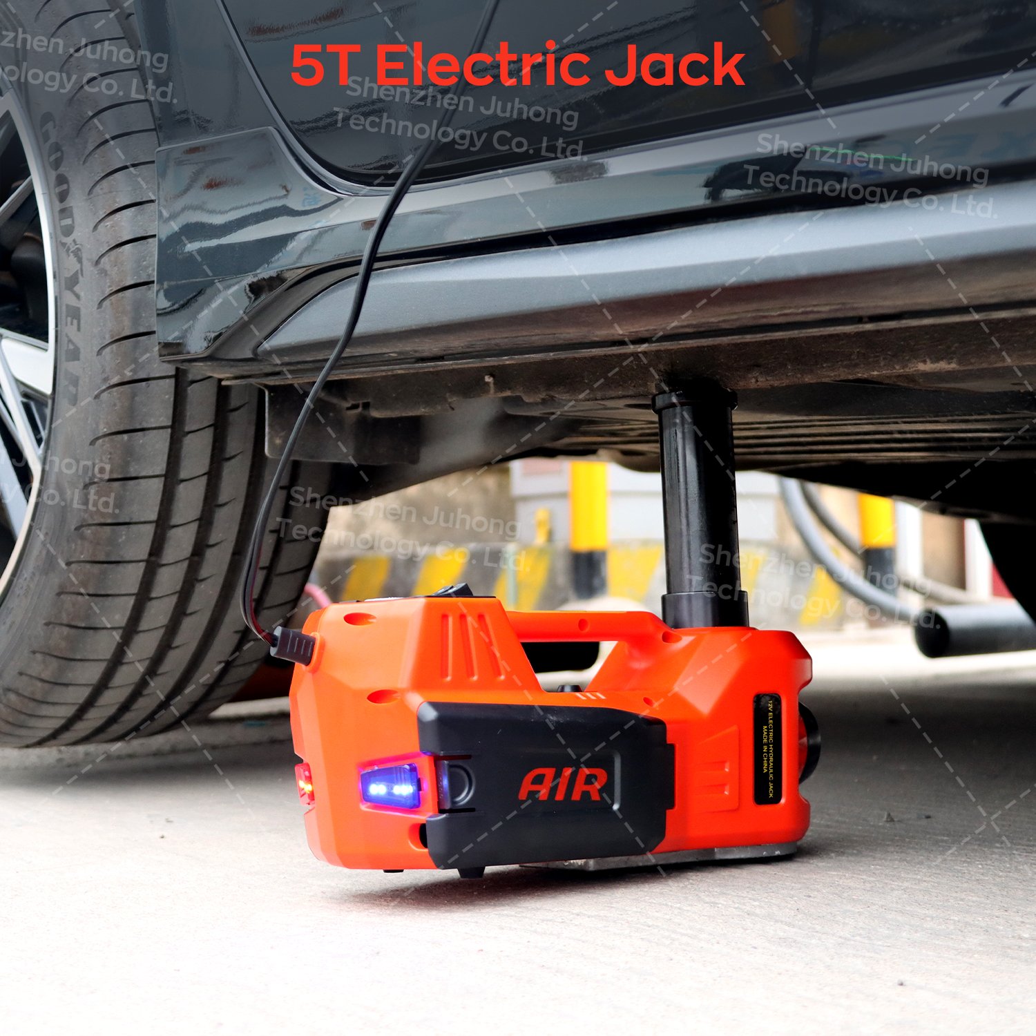 Jack under car in action